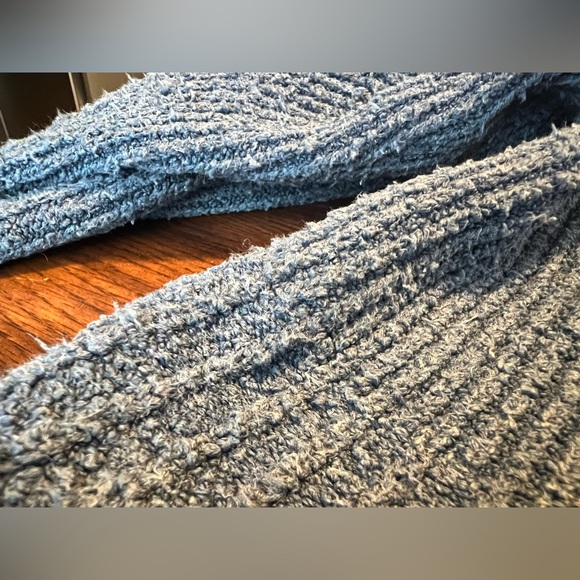 Peruvian Connection Textured Knit Sweater Women’s M Long Sleeve Dusty Blue Pima - Picture 5 of 11